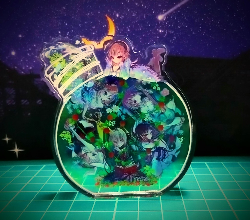 ハピメア🌹ハーバリウムアクリルブロック