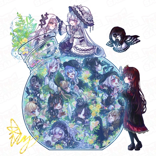 まのさばハーバリウムアクリルブロック