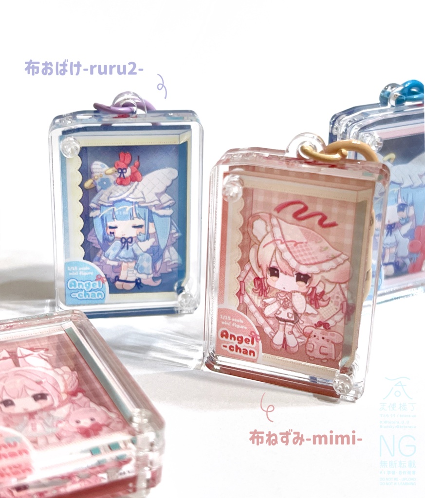 天使フィギュア三層アクキー２