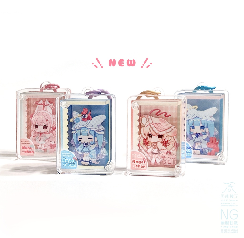 天使フィギュア三層アクキー2