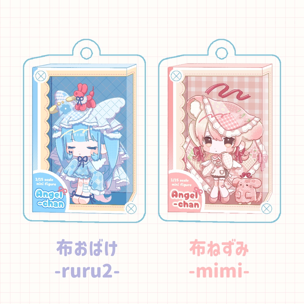 天使フィギュア三層アクキー2