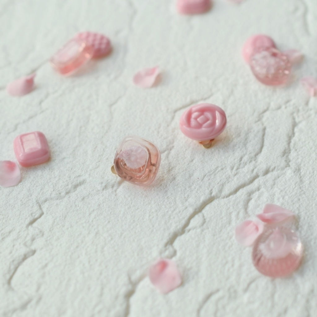 桜ドロップのピアス