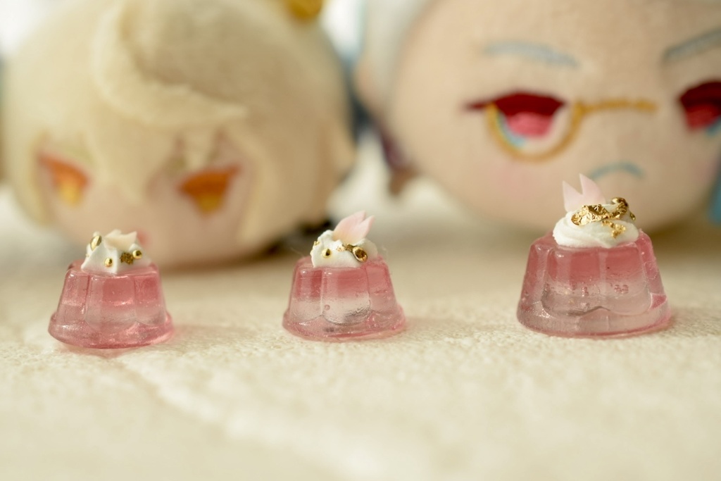 桜ゼリーの髪飾り