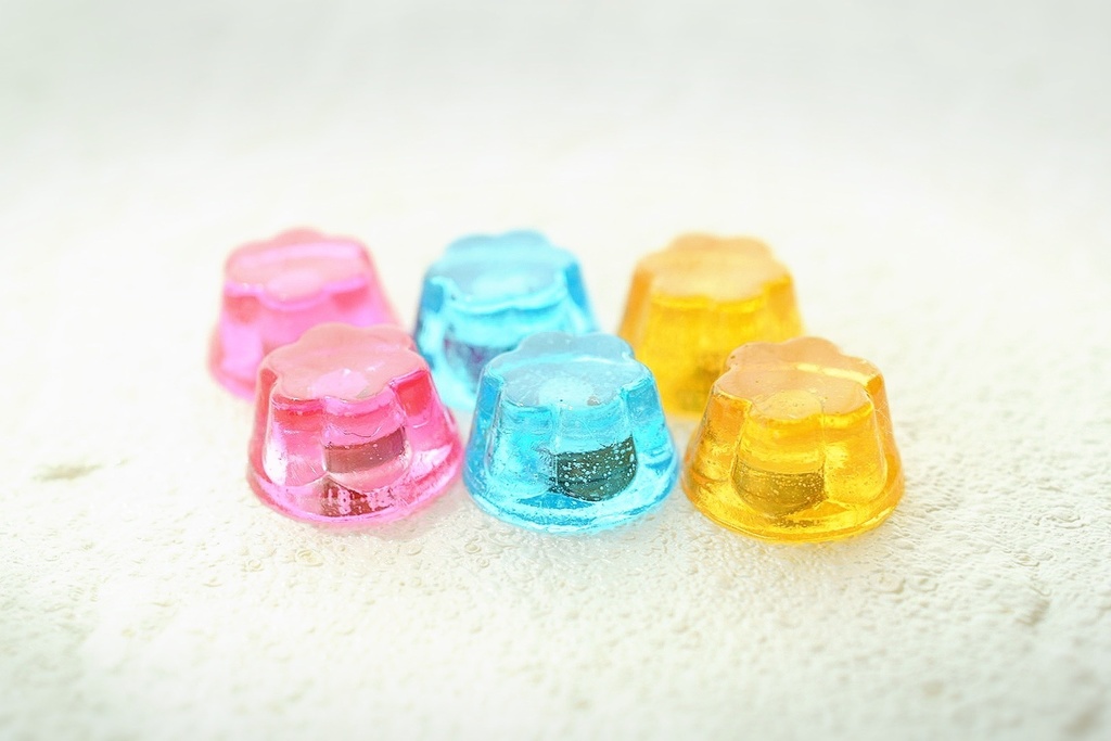 レトロなゼリーの髪飾り