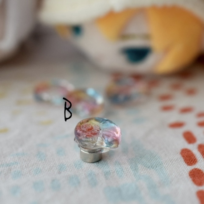 虹色の夜光貝 髪飾り