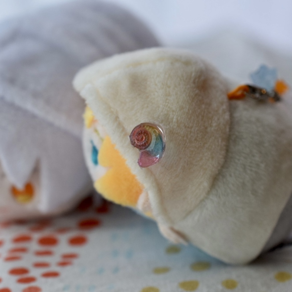 虹色の夜光貝 髪飾り