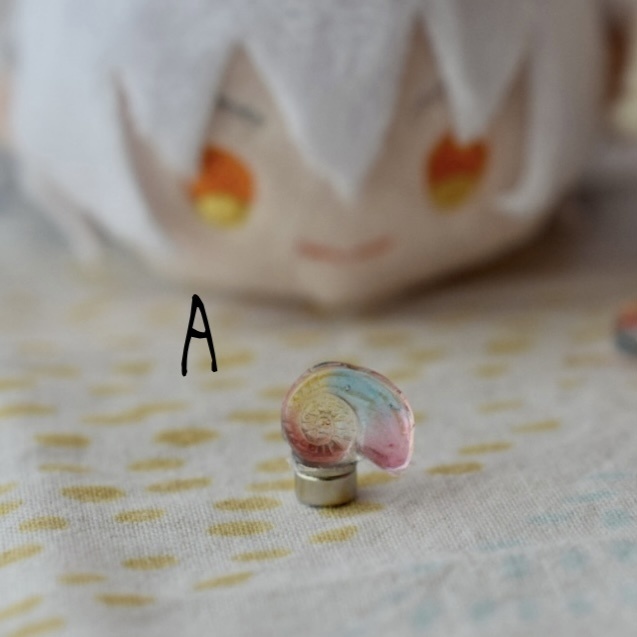 虹色の夜光貝 髪飾り