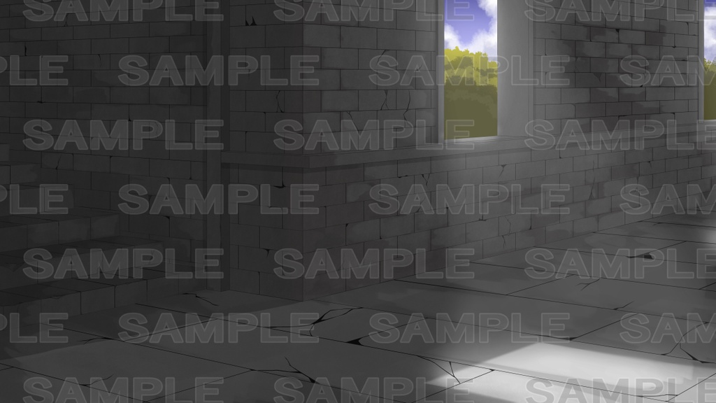 【背景素材】古城廊下1