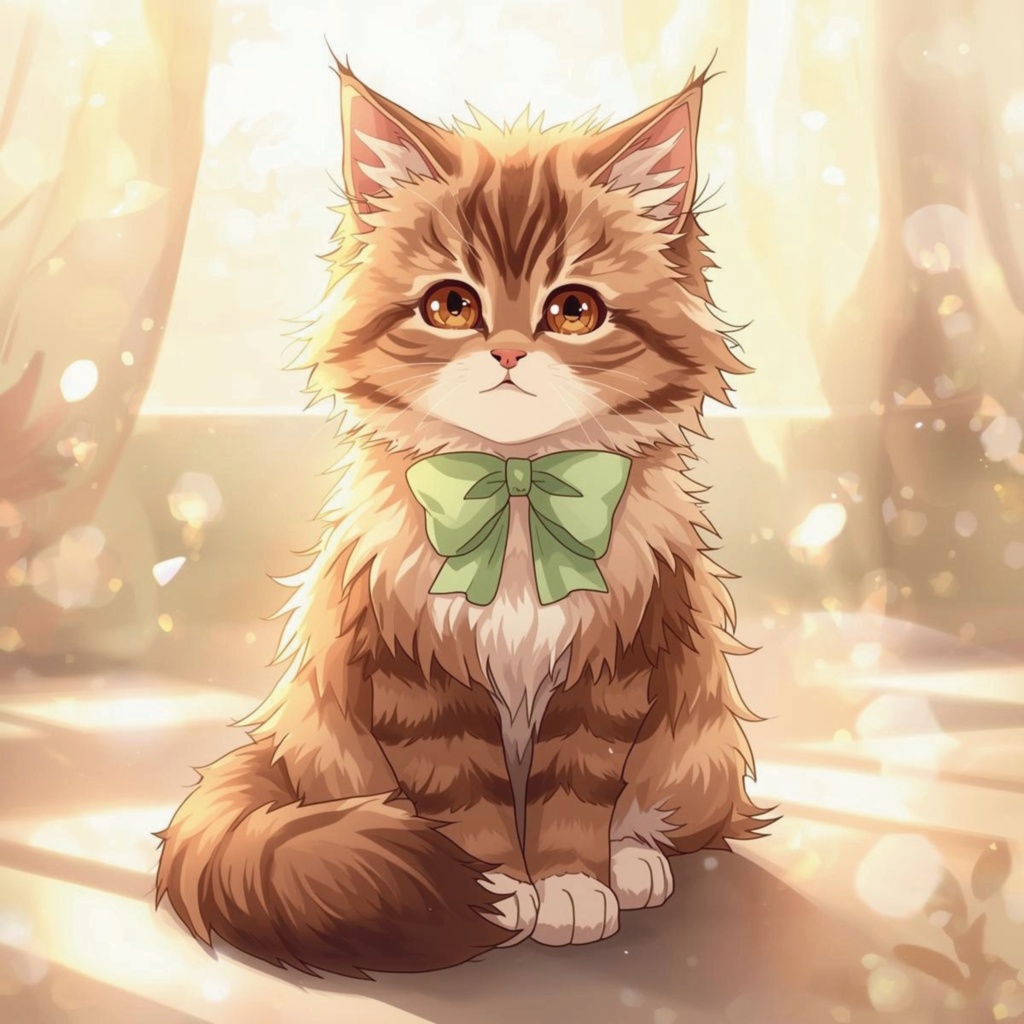 【4K 高画質】🐾メインクーン｜木漏れ日のリボン / Main-Nyan | Ribbon in the Sunlight