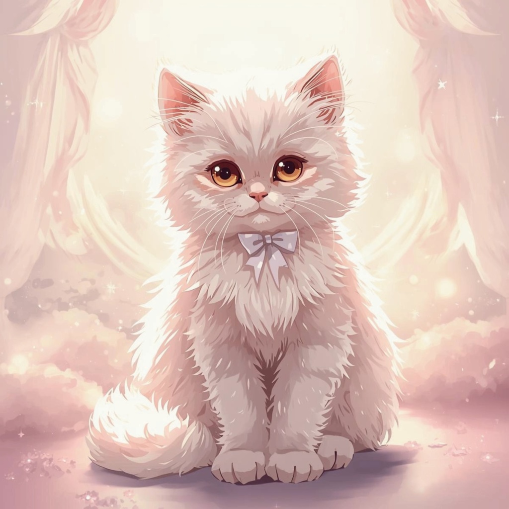 【4K 高画質】ペルシャ猫｜天使の光のリボン / Persian Cat | Angelic Light