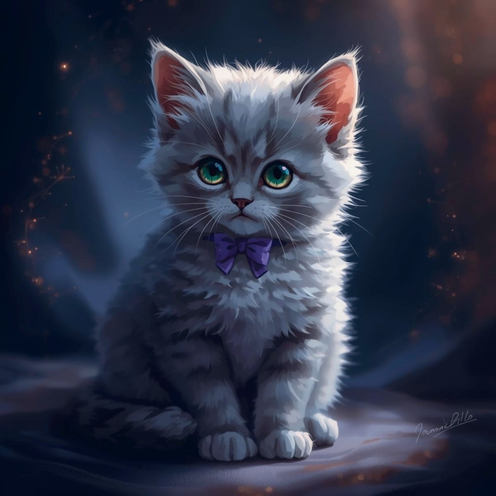 【4K 高画質】ロシアンブルー｜静寂の夜に咲くリボン / Russian Blue | Ribbon in the Silent Night