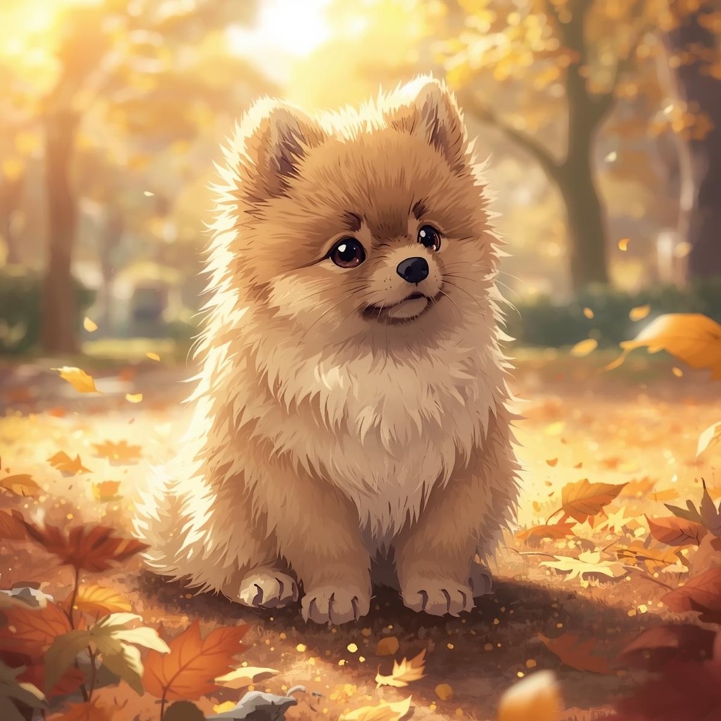 ポメラニアン|木漏れ日の中で微笑む子犬 / Pomeranian | Smile in the Sunlight
