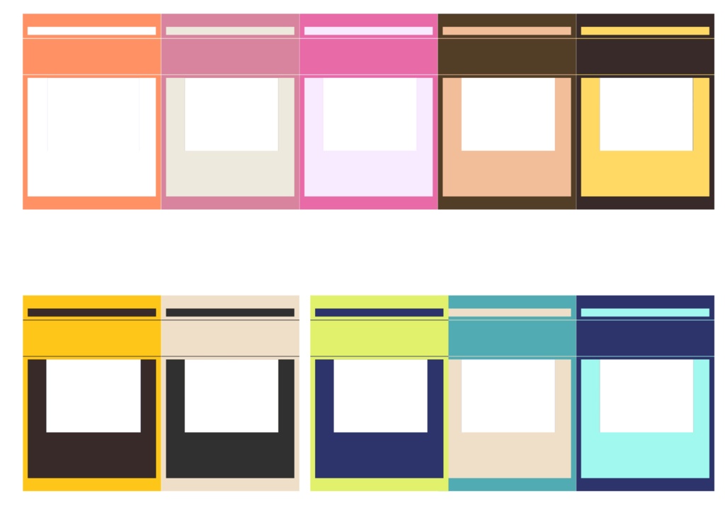 【ココフォリア素材】シンプルテンプレート素材集1