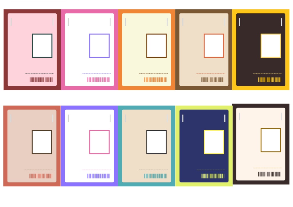 【ココフォリア素材】シンプルテンプレート素材集1