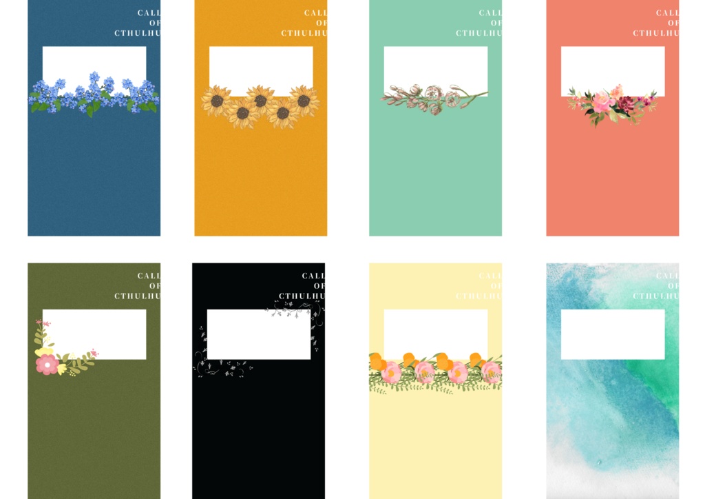 【ココフォリア素材】シンプルテンプレート素材集1