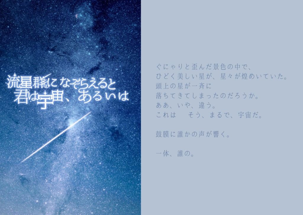 流星群になぞらえると君は宇宙、あるいは【SPLL:E108092】