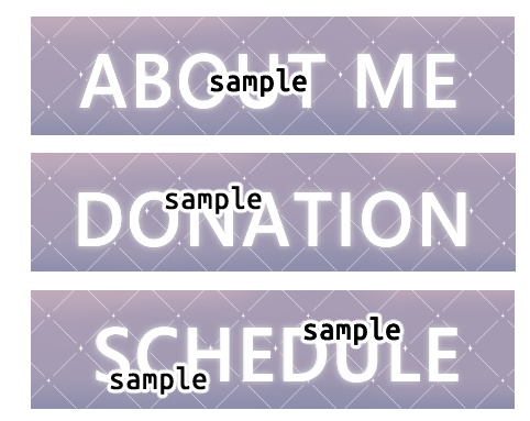 Twitch panes/ツイッチパネル/配信用overlay/Vtuber