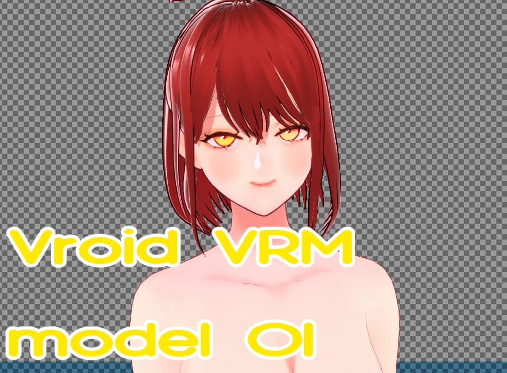 【Vroid original3Dmodel】01【Vroid studio/VRM file+Vrdoi file】