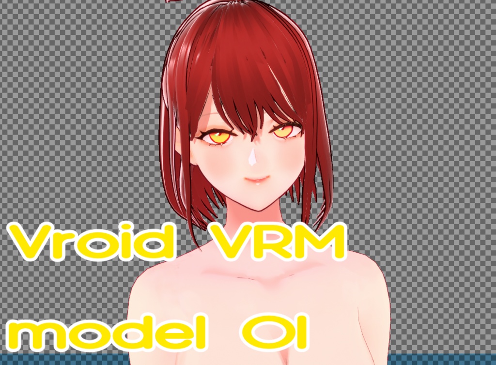 【Vroid ORIGINAL 3D model】01【Vroid studio/VRM file+Vrdoi file】