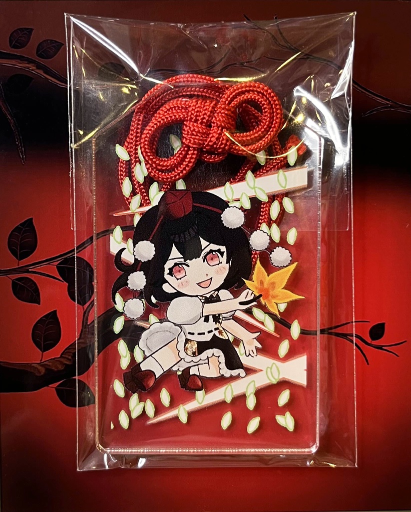 【LNNお守り05】「無双風神」／射命丸文  (東方風神録 難所弾幕 アクリル型お守り) 