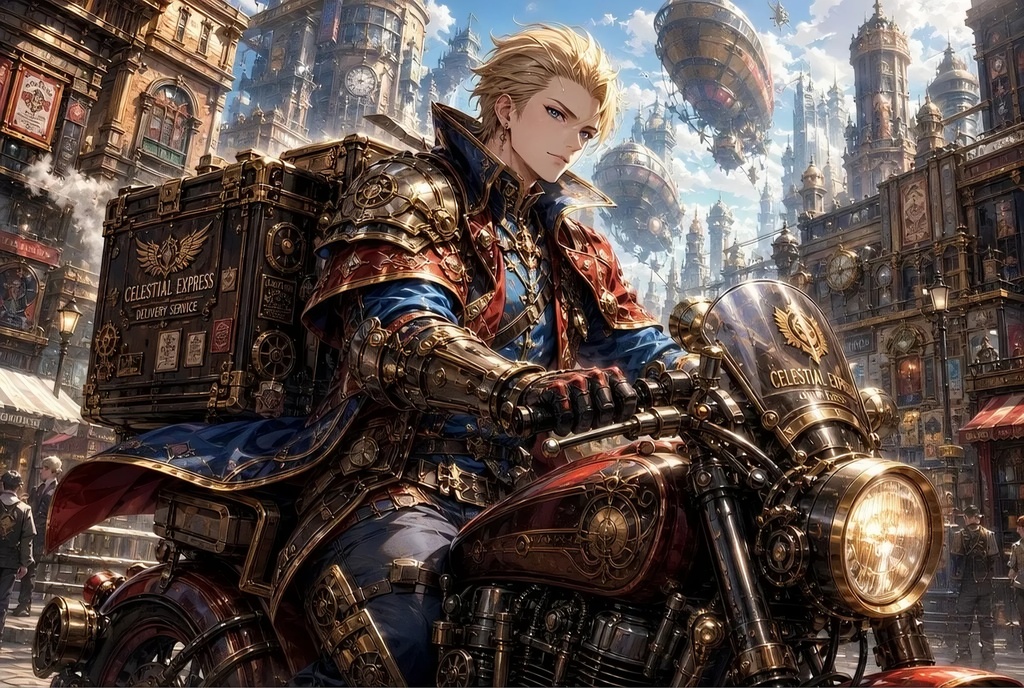  スチームパンクファンタジー バイク便
