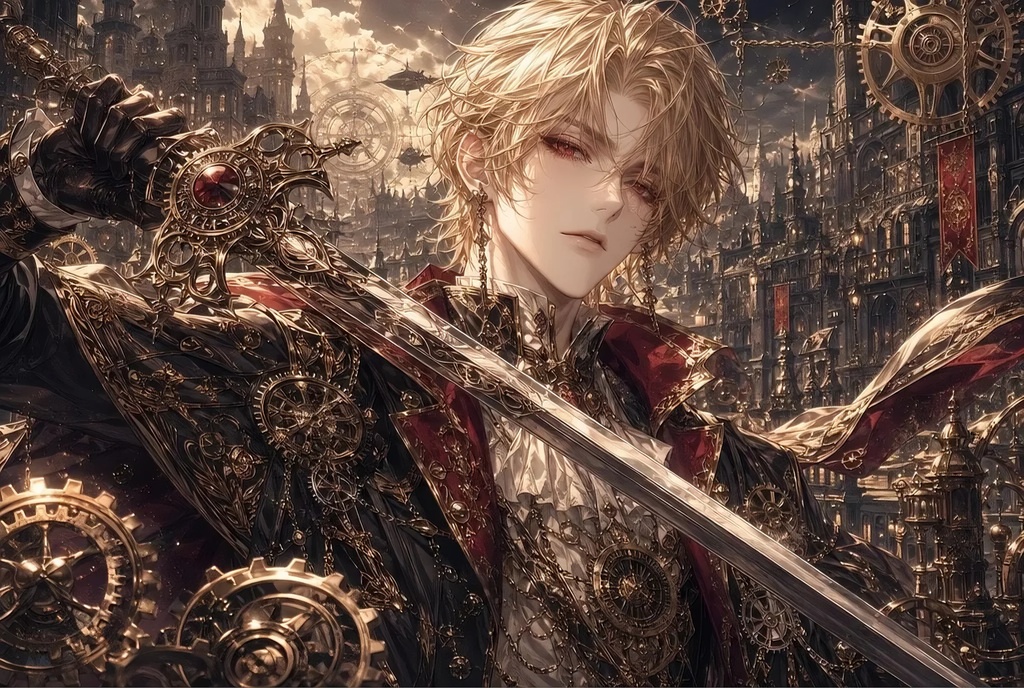 【AIイラスト】紅蓮の残光