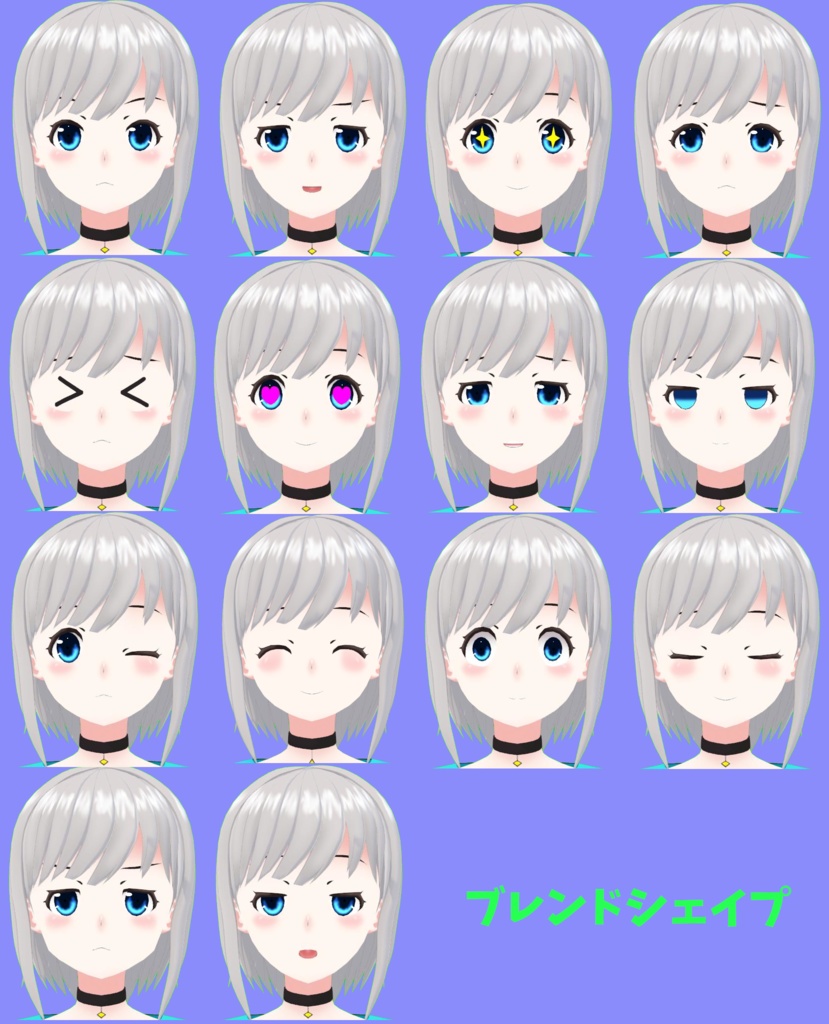 【VRChat想定オリジナル3Dアバター】 汎用型01.Ver.1.0