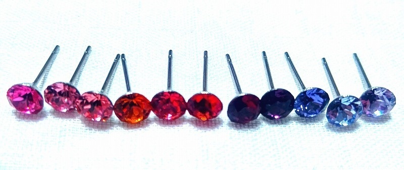 【推し色ピアス】スワロフスキーのサージカルステンレスピアス② SS24