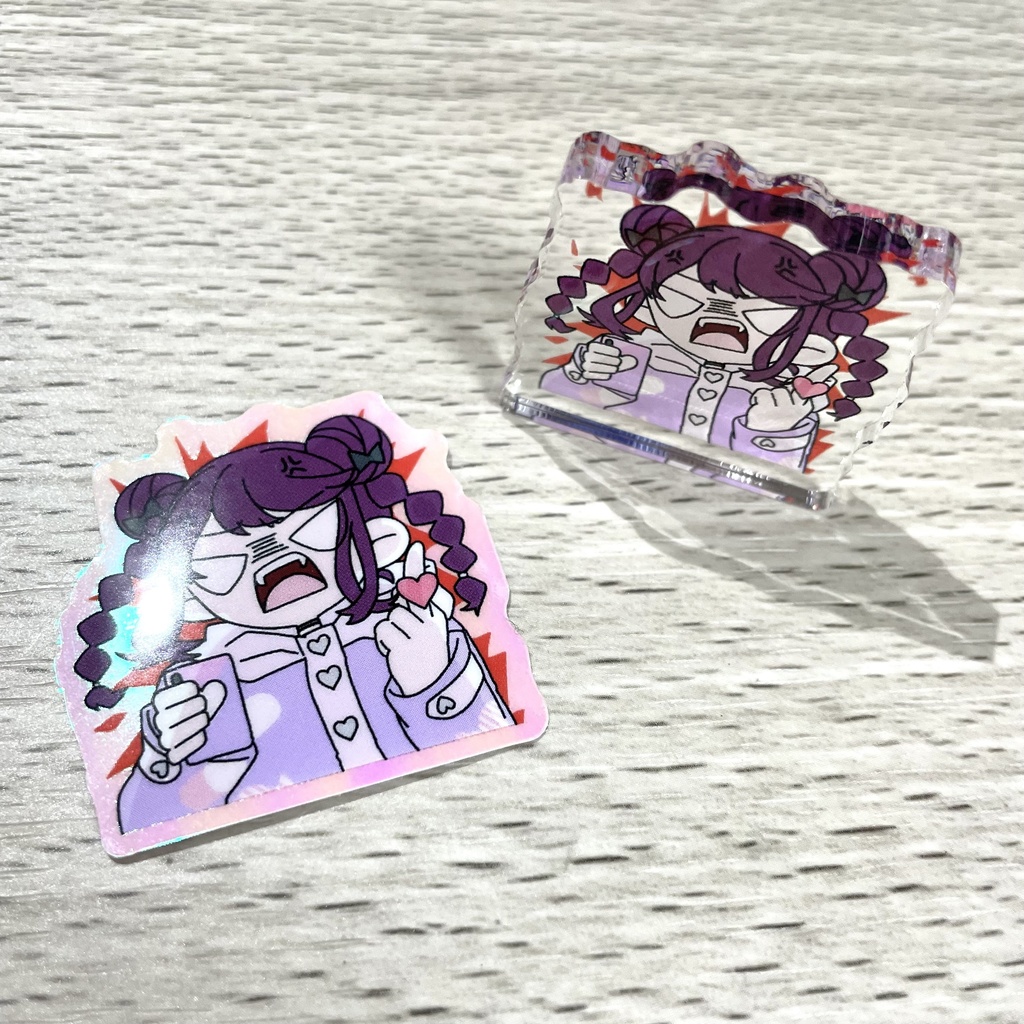 ハラジュクエリア ブチギレ自立アクリル+ステッカー