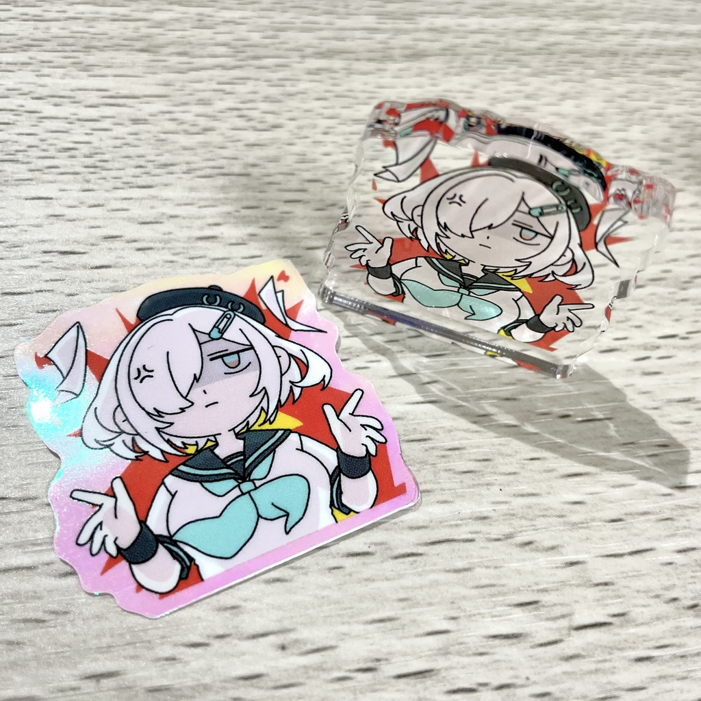 ハラジュクエリア ブチギレ自立アクリル+ステッカー