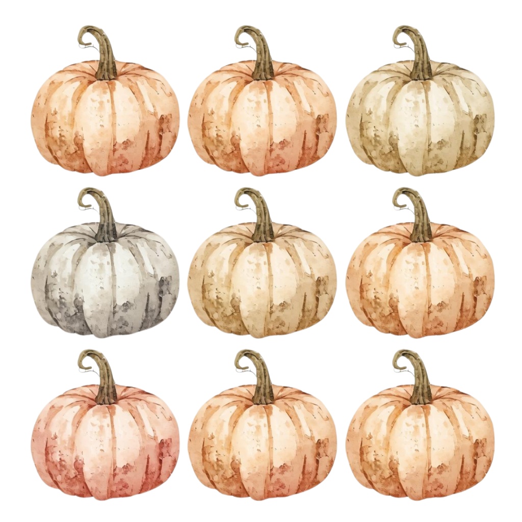 《canva パステル水彩ハロウィン》アンティーク風かわいいクリップアート素材10点セット(PNG)