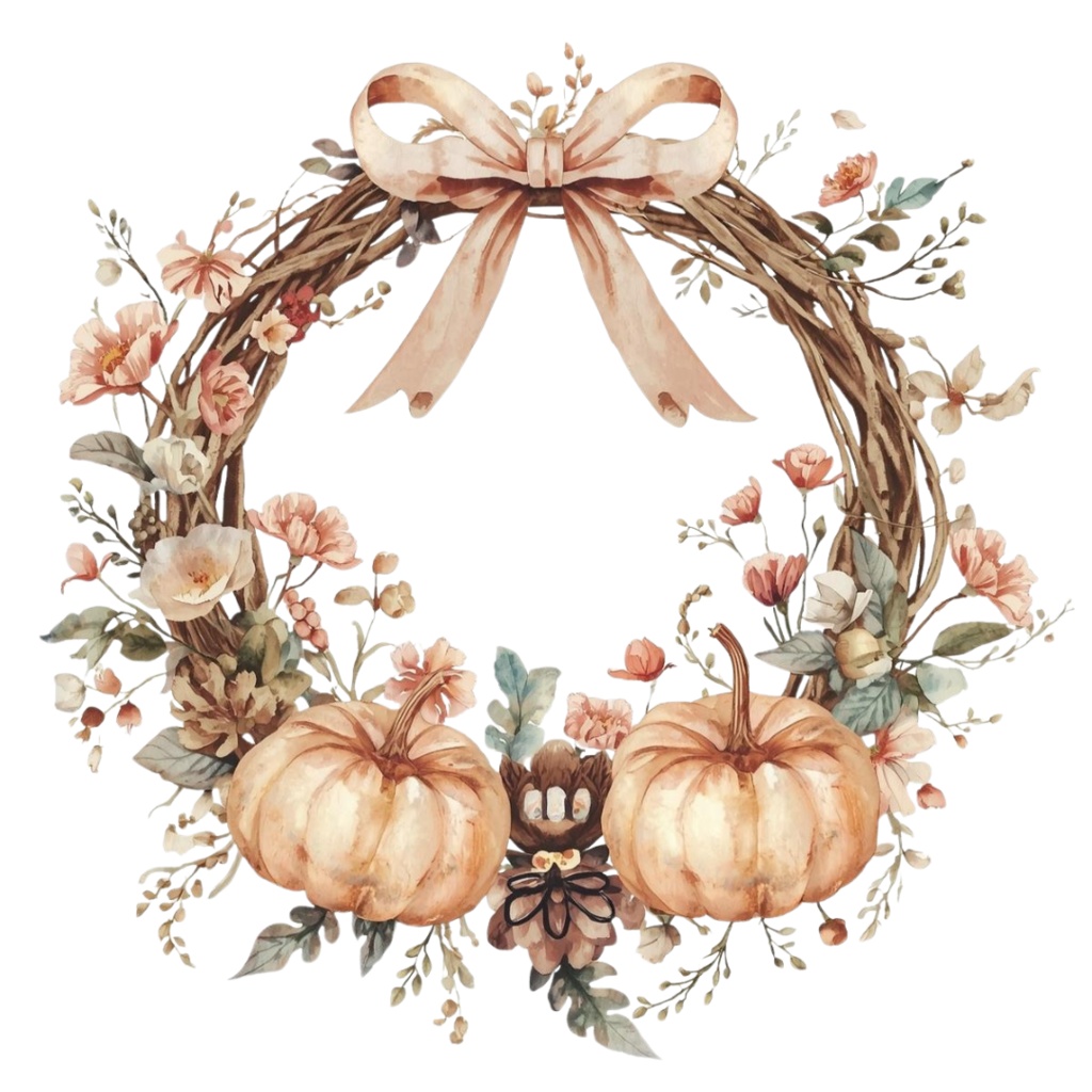 《canva パステル水彩ハロウィン》アンティーク風かわいいクリップアート素材10点セット(PNG)