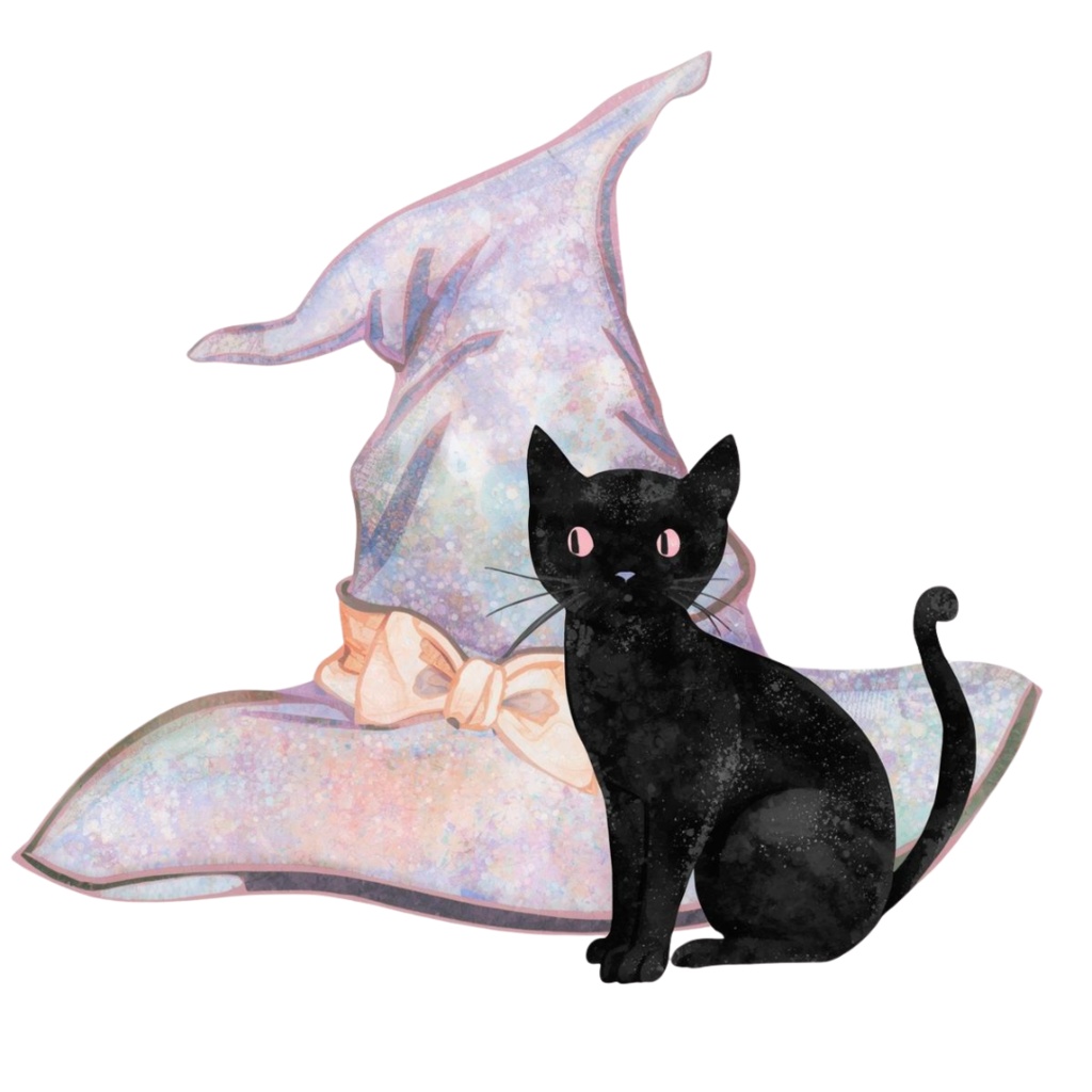 《canva パステル水彩ハロウィン》アンティーク風かわいいクリップアート素材10点セット(PNG)