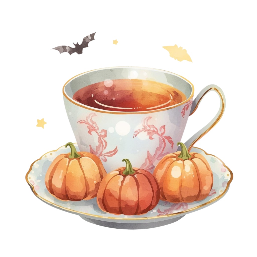《canva パステル水彩ハロウィン》アンティーク風かわいいクリップアート素材10点セット(PNG)