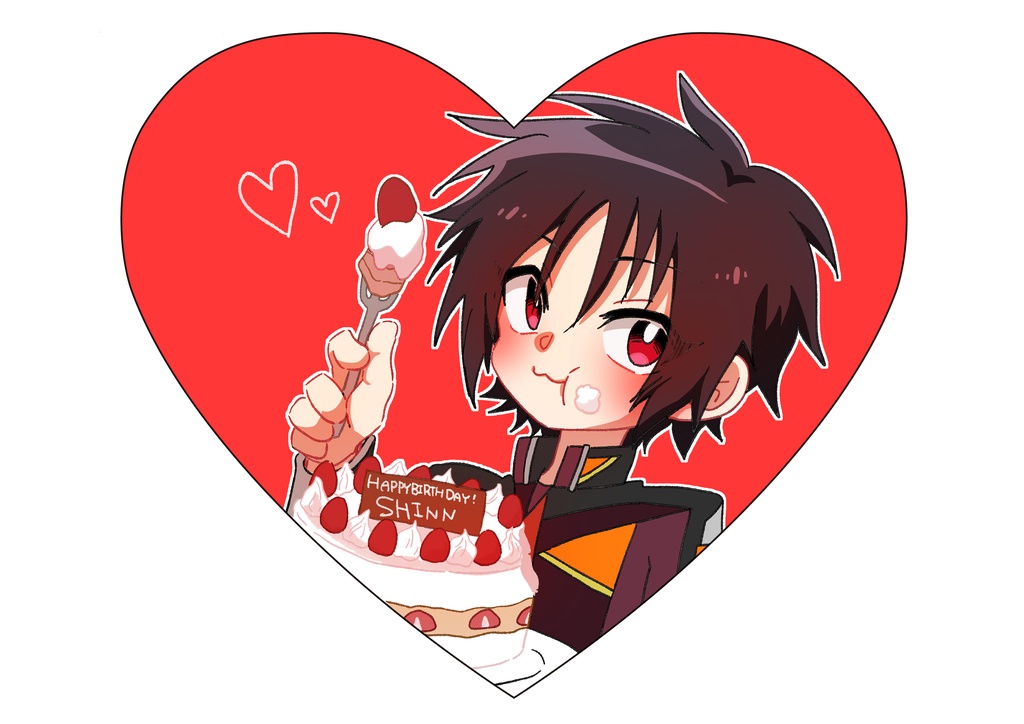 シン誕ハート型マウスパッド