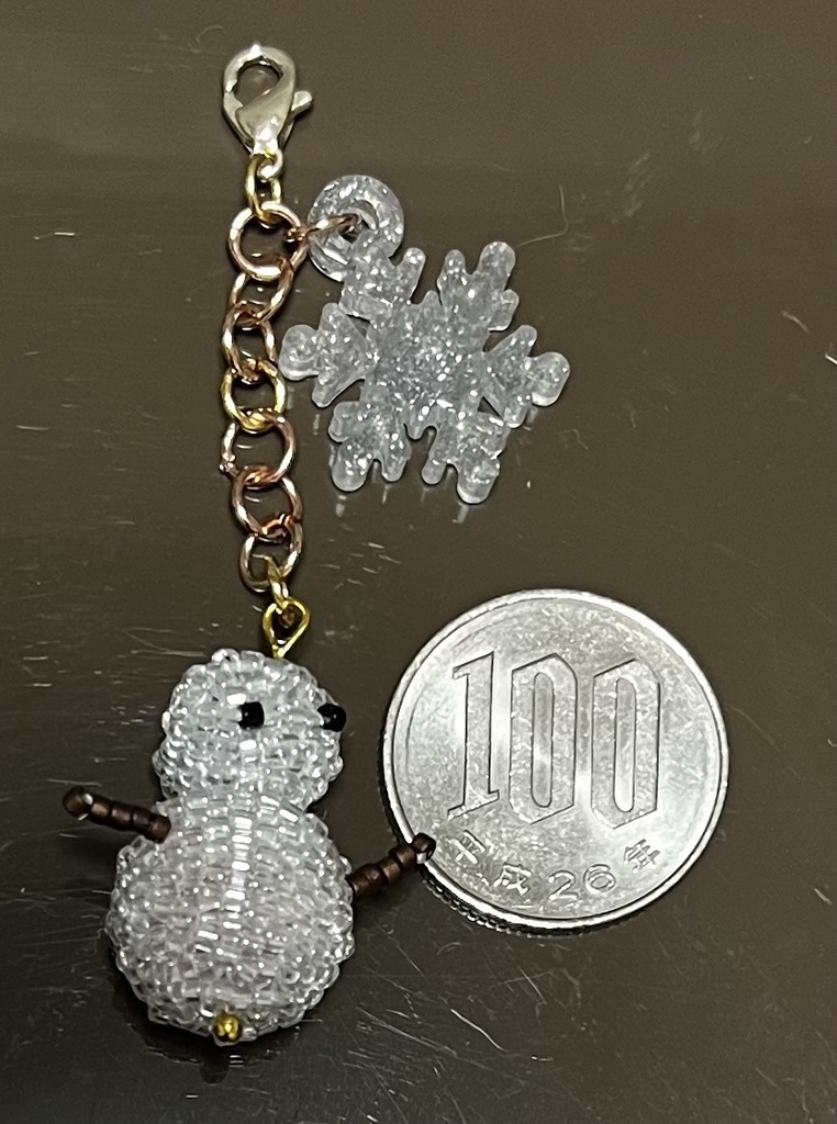 立体雪だるまストラップ