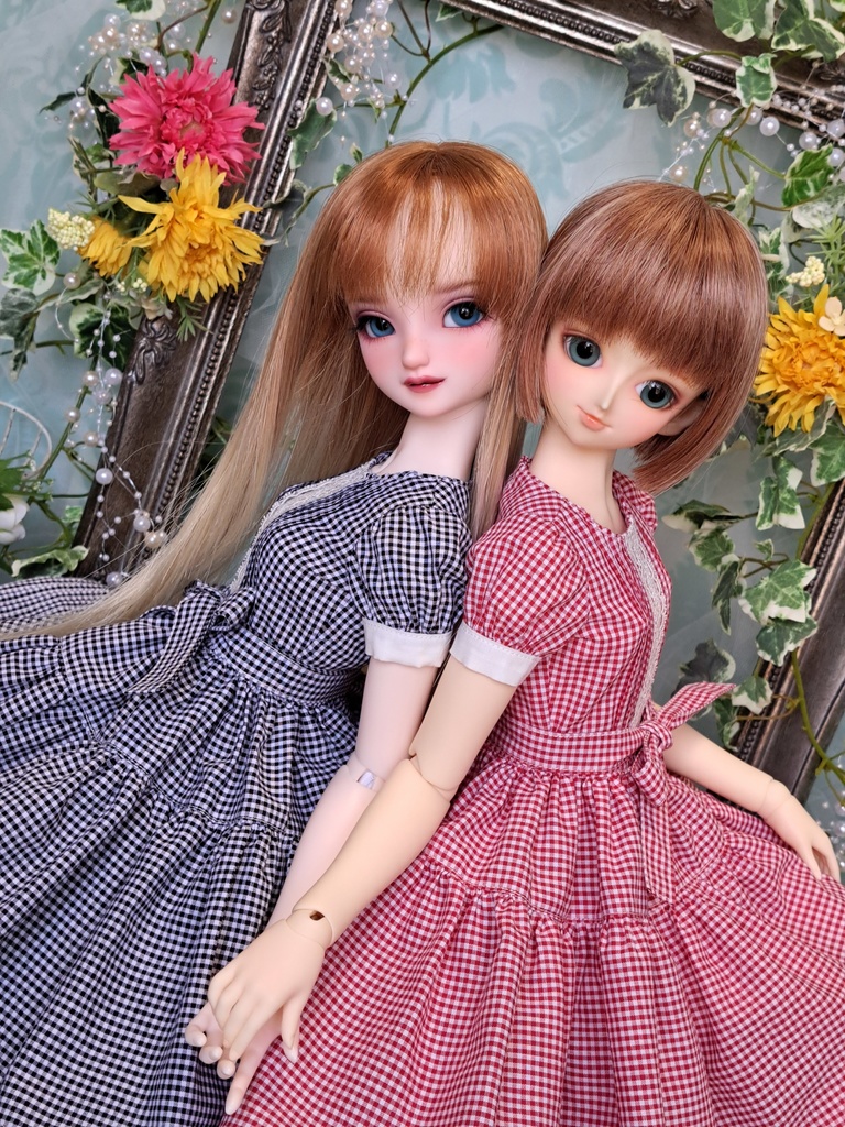 SD~SDGrサイズ ギンガムチェックワンピース