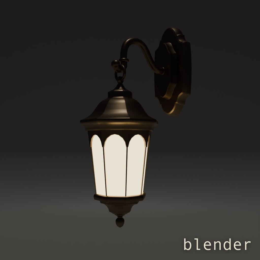 洋風壁掛けランプ/ウォールランプ 3Dモデル