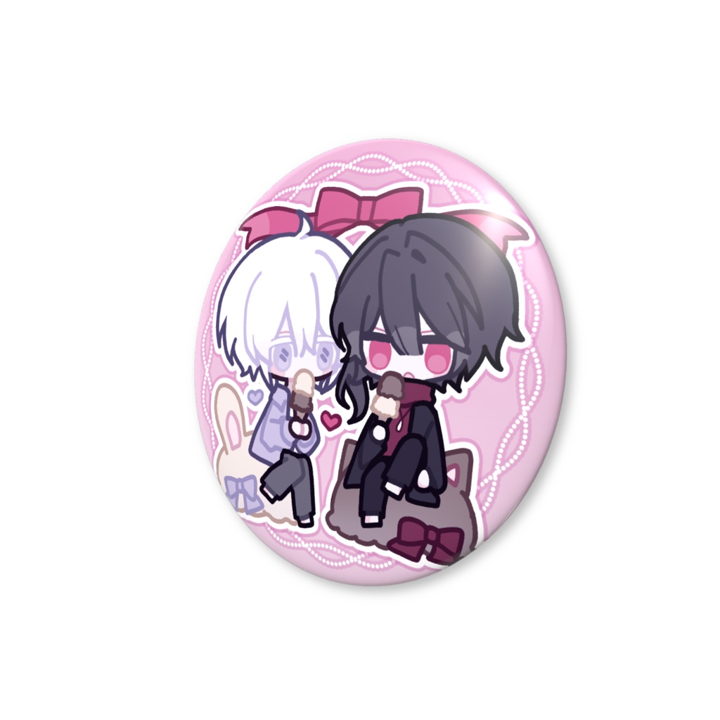 『彼誰の溶融』缶バッジ(さとか&あとり)