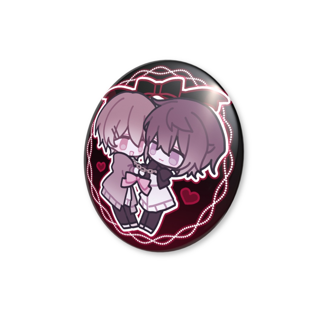 『僕の最愛の』缶バッジ(さら&ゆら)