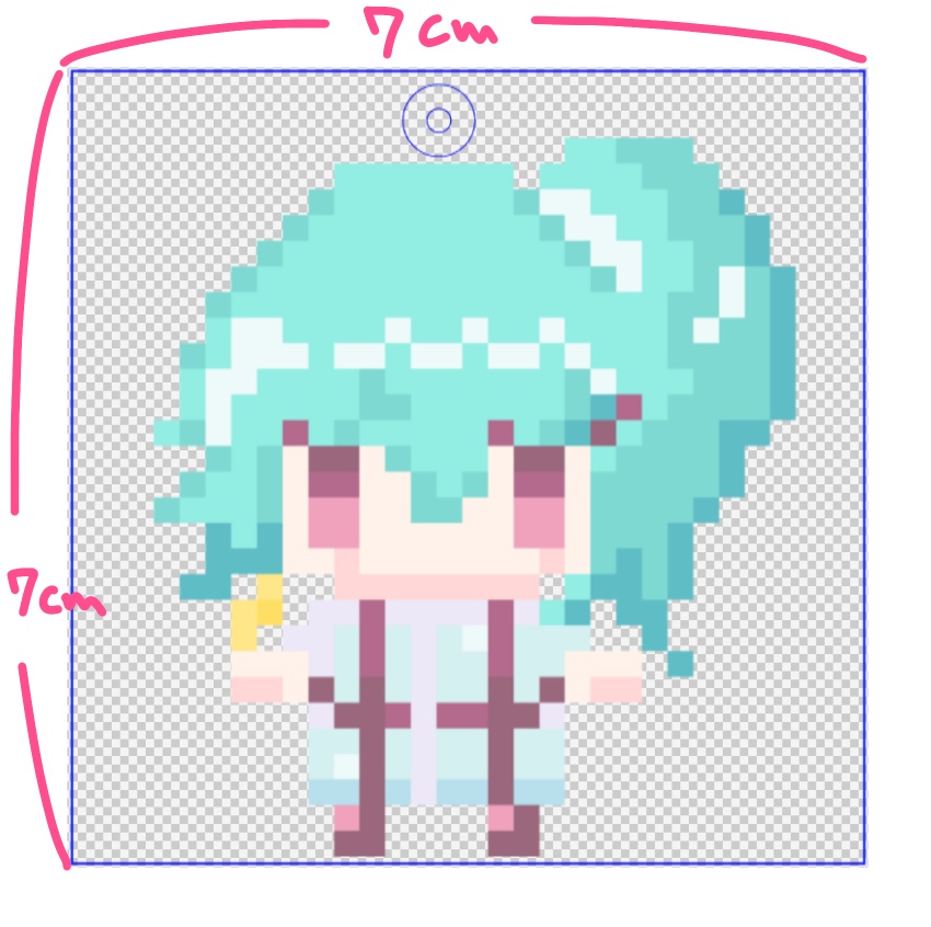 ドットあしゅちゃんアクキー