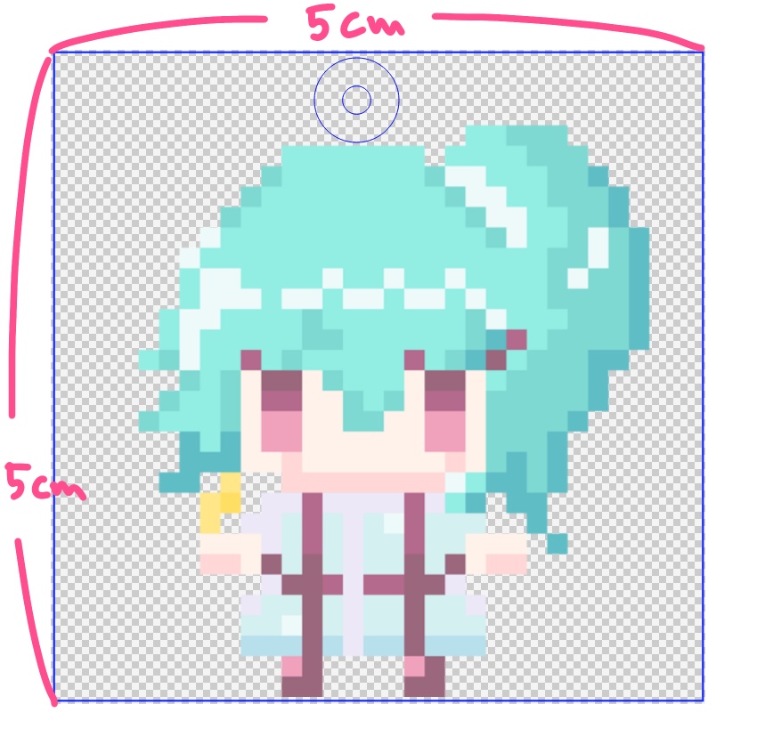 ドットあしゅちゃんアクキー