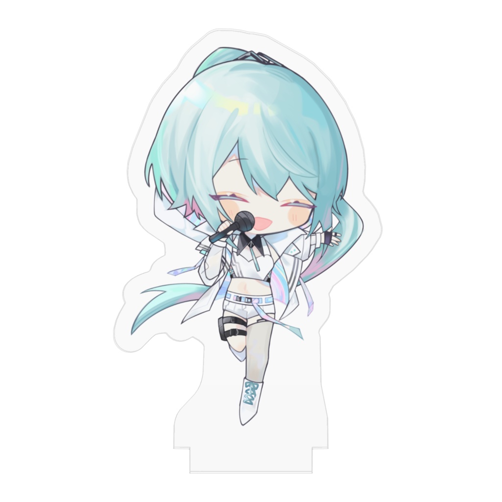 歌うあしゅちゃんアクスタにこにこ