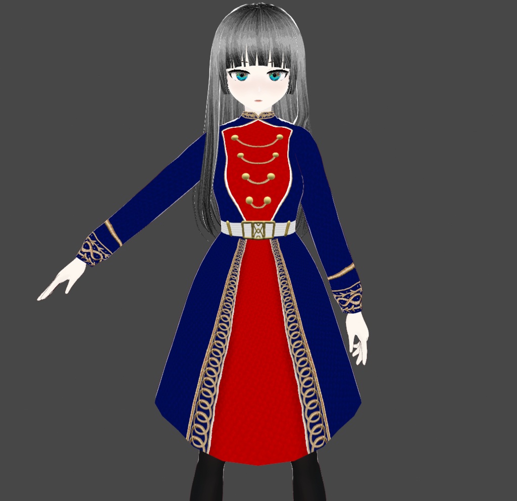 【VRoid正式版】軍服ワンピース10色