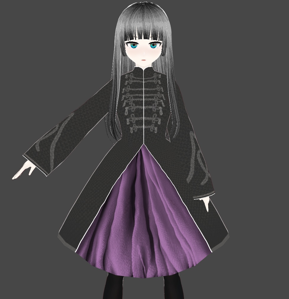 【VRoid正式版】肋骨服ワンピース10色