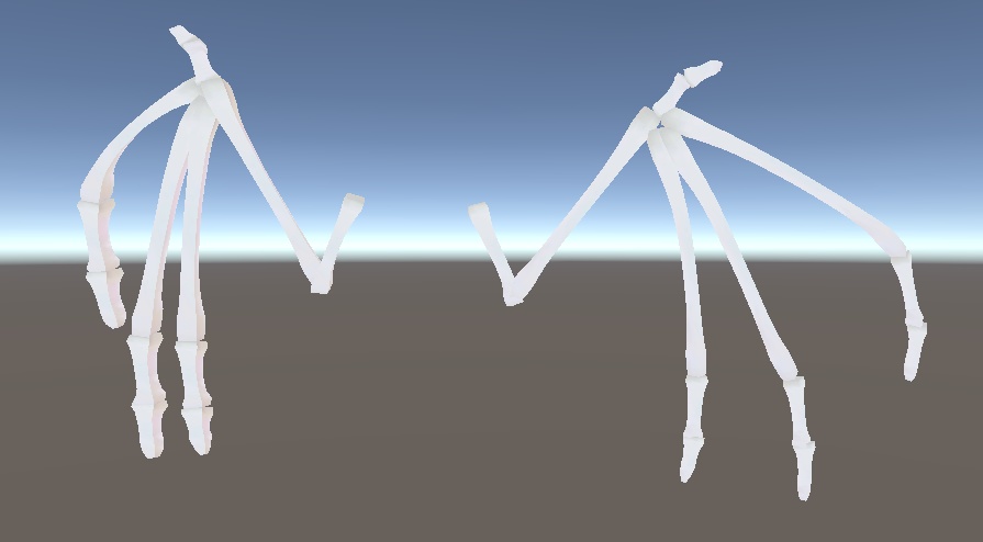 【VRChat想定】骨の翼