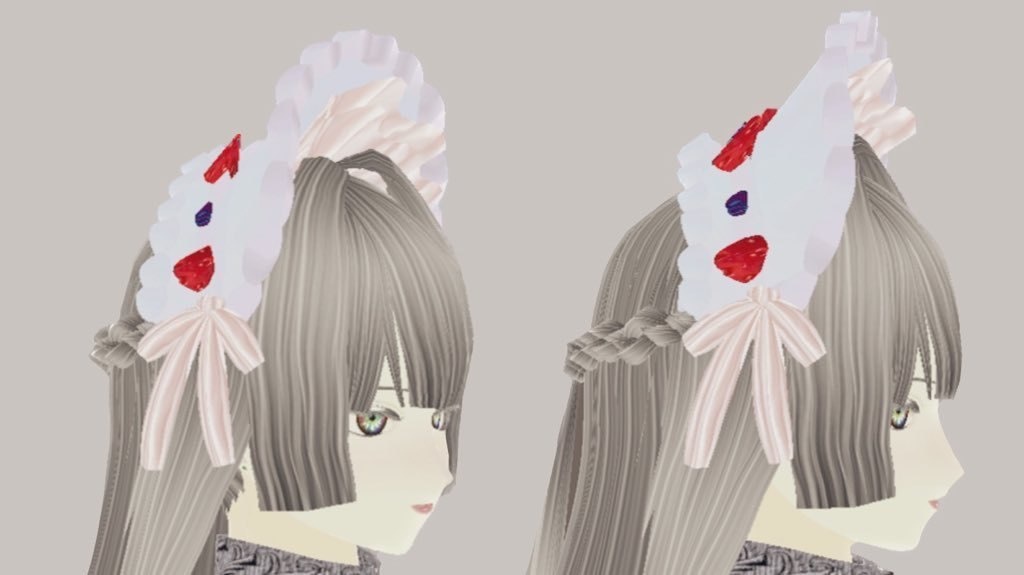 【VRChat想定】ショートケーキのハーフボンネット