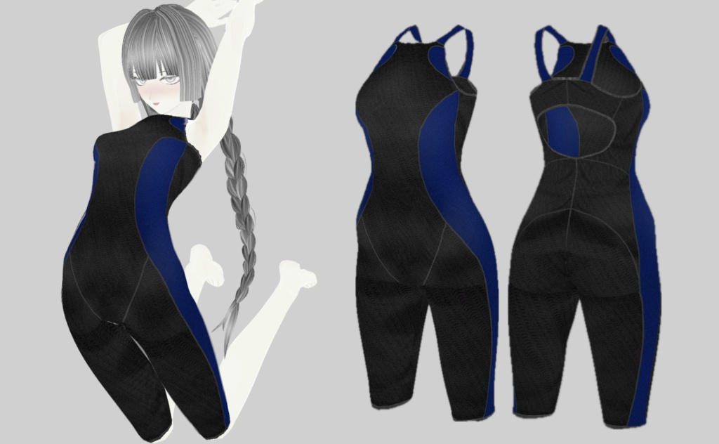 【VRoid正式版】競泳水着(カラバリ4色)