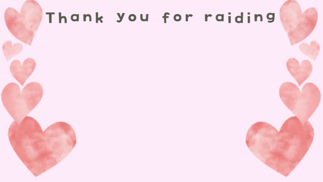 【Twitchアラート】レイドGIF動画：透過：ハート