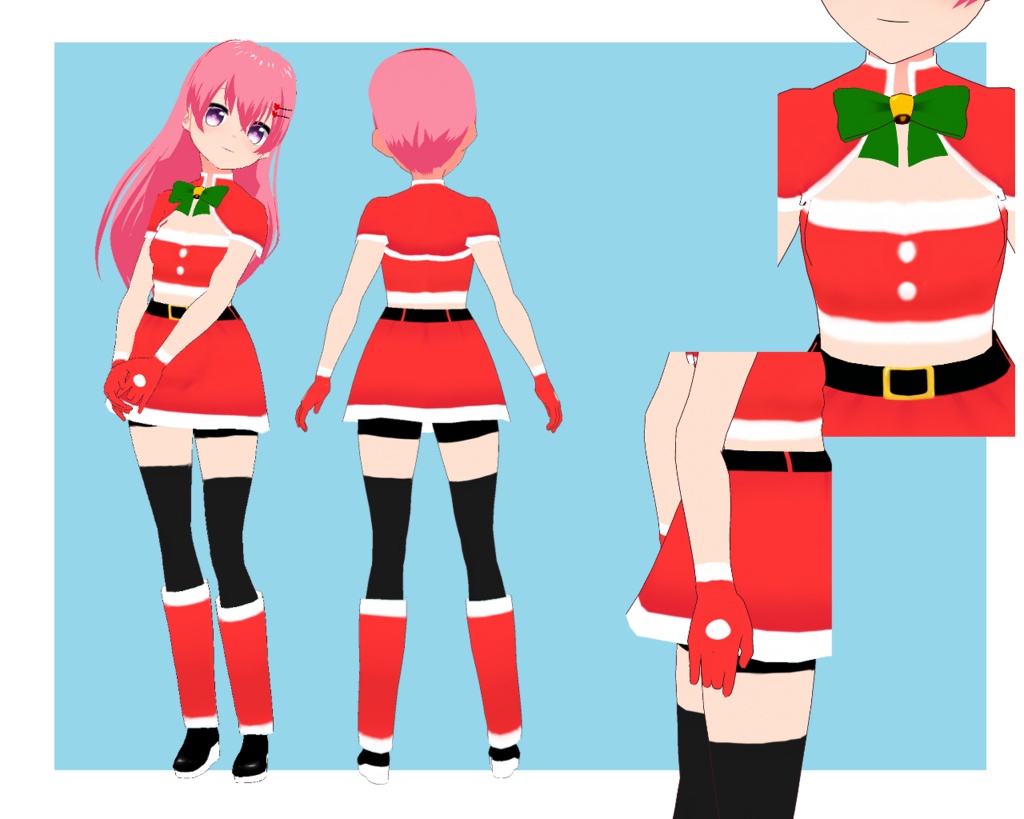 【Vroid用テクスチャ】サンタ服【クリスマス】